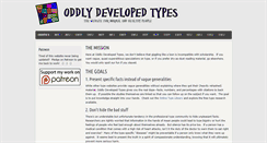 Desktop Screenshot of oddlydevelopedtypes.com