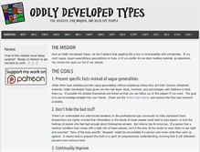 Tablet Screenshot of oddlydevelopedtypes.com